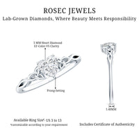 Certified Lab Grown Diamond 5 MM Heart Promise Ring