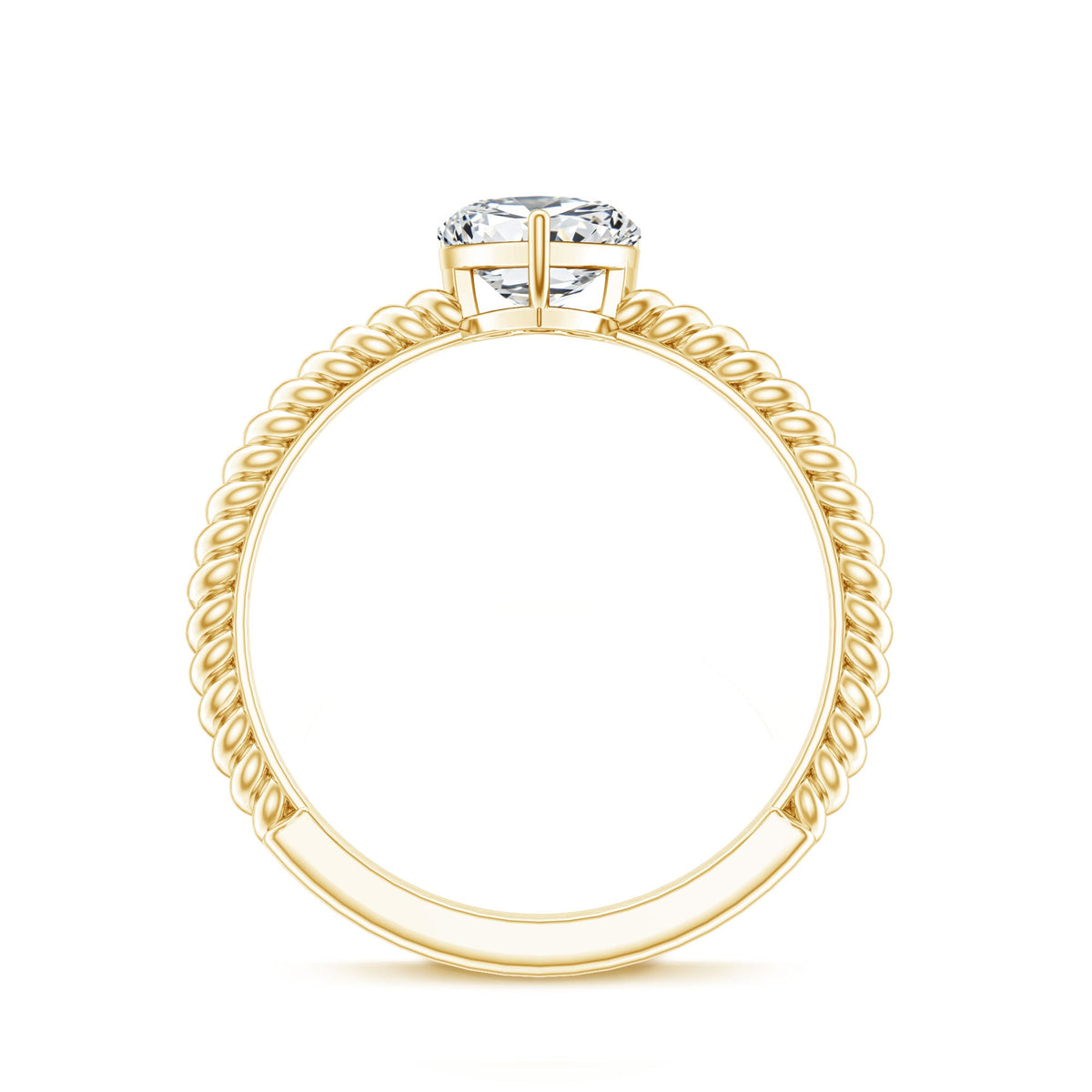Certified 5 MM Heart Lab Grown Diamond Solitaire Promise Ring