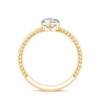 Certified 5 MM Heart Lab Grown Diamond Solitaire Promise Ring