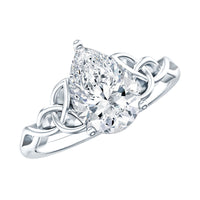 0.6 Carat Lab Grown Diamond Teardrop Solitaire Engagement Ring