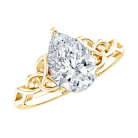 0.6 Carat Lab Grown Diamond Teardrop Solitaire Engagement Ring