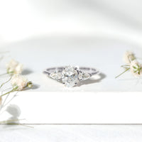 Lab Grown Diamond Past Present Future Engagement Ring For Women