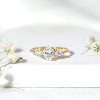 Lab Grown Diamond Past Present Future Engagement Ring For Women