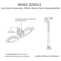 Certified Lab Grown Diamond Designer Promise Ring