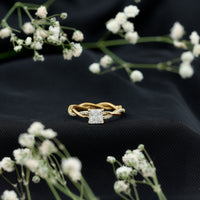 Certified Lab Grown Diamond 6MM Princess Cut Engagement Ring