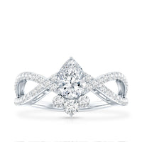 Lab Grown Diamond Teardrop Designer Engagement Ring