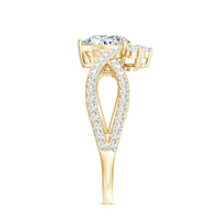 Lab Grown Diamond Teardrop Designer Engagement Ring
