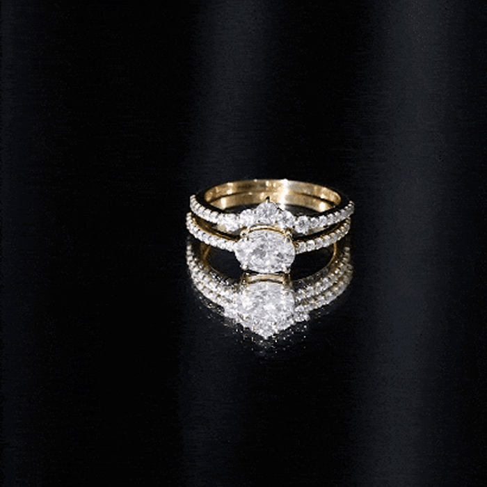 Certified 5X7 MM Lab Grown Diamond Engagement Ring Enhancer