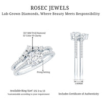 Certified 5X7 MM Lab Grown Diamond Engagement Ring Enhancer
