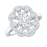 Certified Lab Grown Diamond Statement Engagement Ring