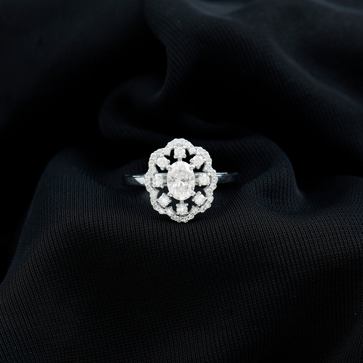 Certified Lab Grown Diamond Statement Engagement Ring