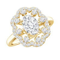 Certified Lab Grown Diamond Statement Engagement Ring