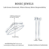 Lab Grown Diamond Minimal Engagement Ring With Enhancer
