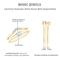 Lab Grown Diamond Minimal Engagement Ring With Enhancer