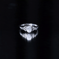 5X7 MM Oval Lab Grown Diamond Celtic Knot Engagement Ring