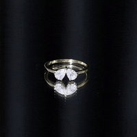 Certified Lab Grown Diamond 2 Stone Promise Ring