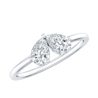 Certified Lab Grown Diamond 2 Stone Promise Ring