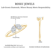 Certified Lab Grown Diamond 2 Stone Promise Ring