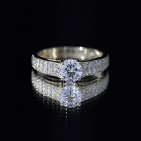 Certified 0.9 Carat Lab Grown Diamond Engagement Ring With Side Stones
