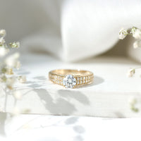 Certified 0.9 Carat Lab Grown Diamond Engagement Ring With Side Stones