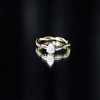 Lab Grown Diamond 5X7 MM Pear Shaped Engagement Ring