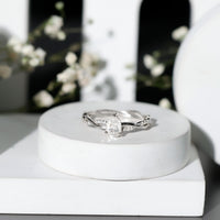Lab Grown Diamond 5X7 MM Pear Shaped Engagement Ring