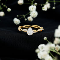 Lab Grown Diamond 5X7 MM Pear Shaped Engagement Ring