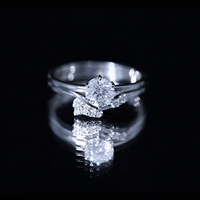 Certified 6 MM Lab Grown Diamond Designer Bridal Ring Set