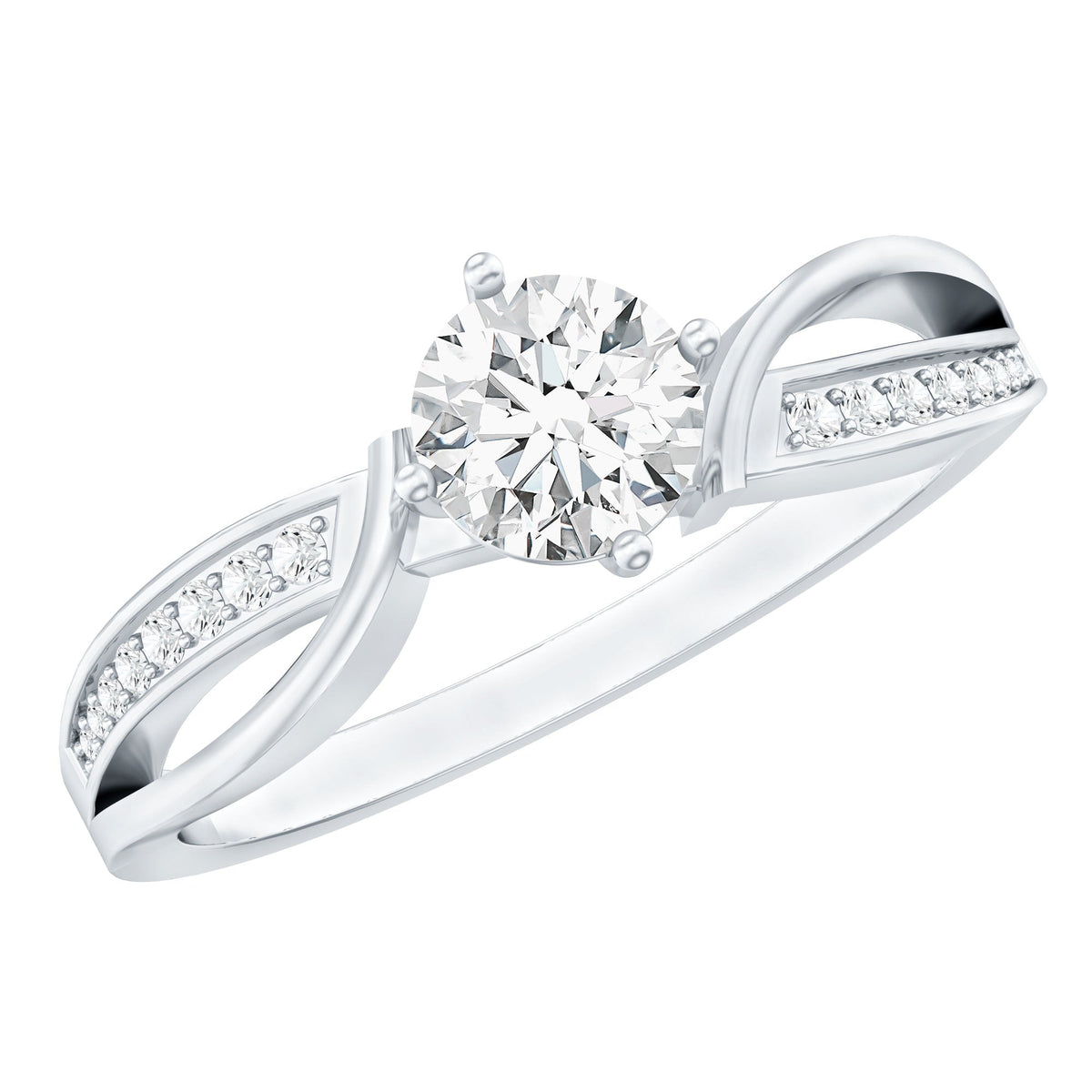 Certified Lab Grown Diamond 5 MM Infinity Engagement Ring