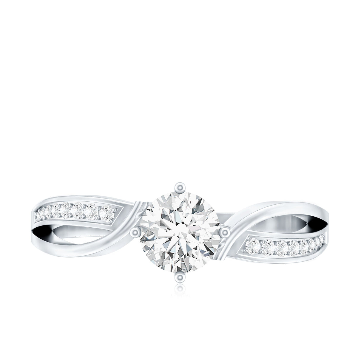 Certified Lab Grown Diamond 5 MM Infinity Engagement Ring