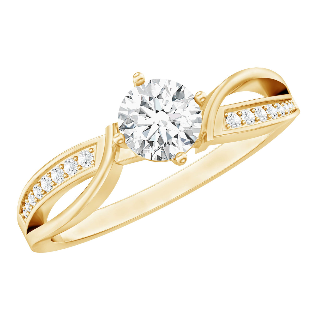 Certified Lab Grown Diamond 5 MM Infinity Engagement Ring