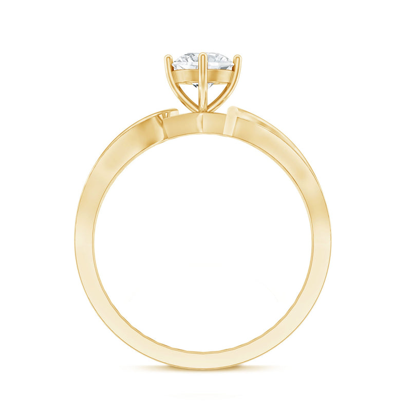 Certified lab-grown diamond infinity engagement ring with 5mm diamonds, featuring a sleek rose gold band by Rosec Jewels.