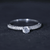 5MM Lab Grown Diamond Engagement Ring With Side Stones