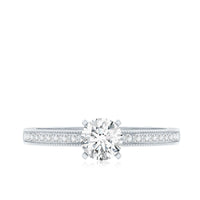 5MM Lab Grown Diamond Engagement Ring With Side Stones