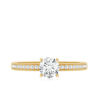 5MM Lab Grown Diamond Engagement Ring With Side Stones