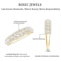 Classic Lab Grown Diamond Half Eternity Wedding Band for Women