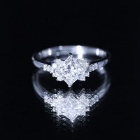 Certified 0.8 Carat Lab Grown Diamond Princess Cut Engagement Ring