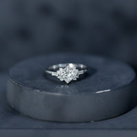 Certified 0.8 Carat Lab Grown Diamond Princess Cut Engagement Ring