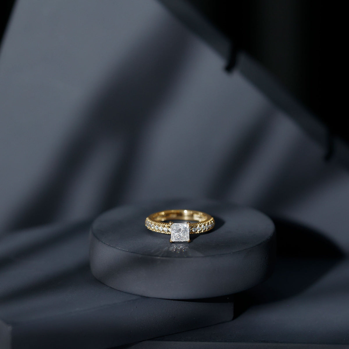 Certified Lab Grown Diamond 5 MM Princess Cut Engagement Ring For Women