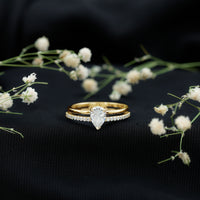 Lab Grown Diamond Pear Shaped Solitaire Engagement Ring