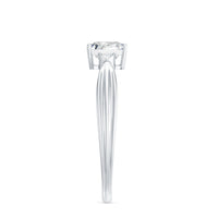 5 MM Princess Cut Lab Grown Diamond Solitaire Promise Ring
