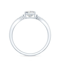 5 MM Princess Cut Lab Grown Diamond Solitaire Promise Ring