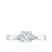 5 MM Princess Cut Lab Grown Diamond Solitaire Promise Ring