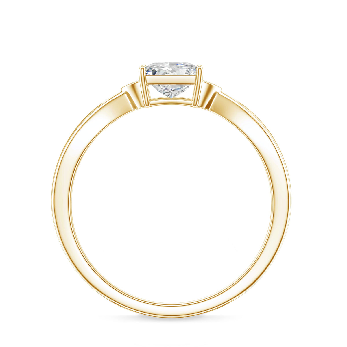 5 MM Princess Cut Lab Grown Diamond Solitaire Promise Ring