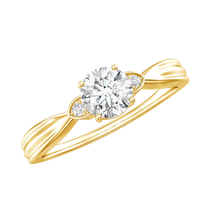 6mm certified lab-grown diamond solitaire promise ring by Rosec Jewels featuring a simple, elegant design in rings.