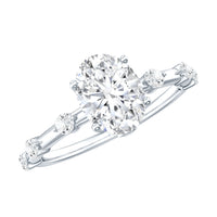 1.2 Carat Lab Grown Diamond Oval Solitaire Engagement Ring