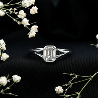 Certified 1.87 Carat Lab Grown Diamond Emerald Cut Engagement Ring
