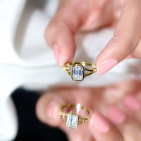 Certified 1.87 Carat Lab Grown Diamond Emerald Cut Engagement Ring