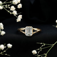 Certified 1.87 Carat Lab Grown Diamond Emerald Cut Engagement Ring