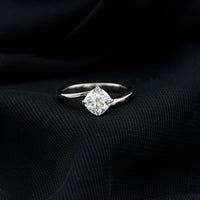 Certified 6 MM Cushion Lab Grown Diamond Solitaire Engagement Ring